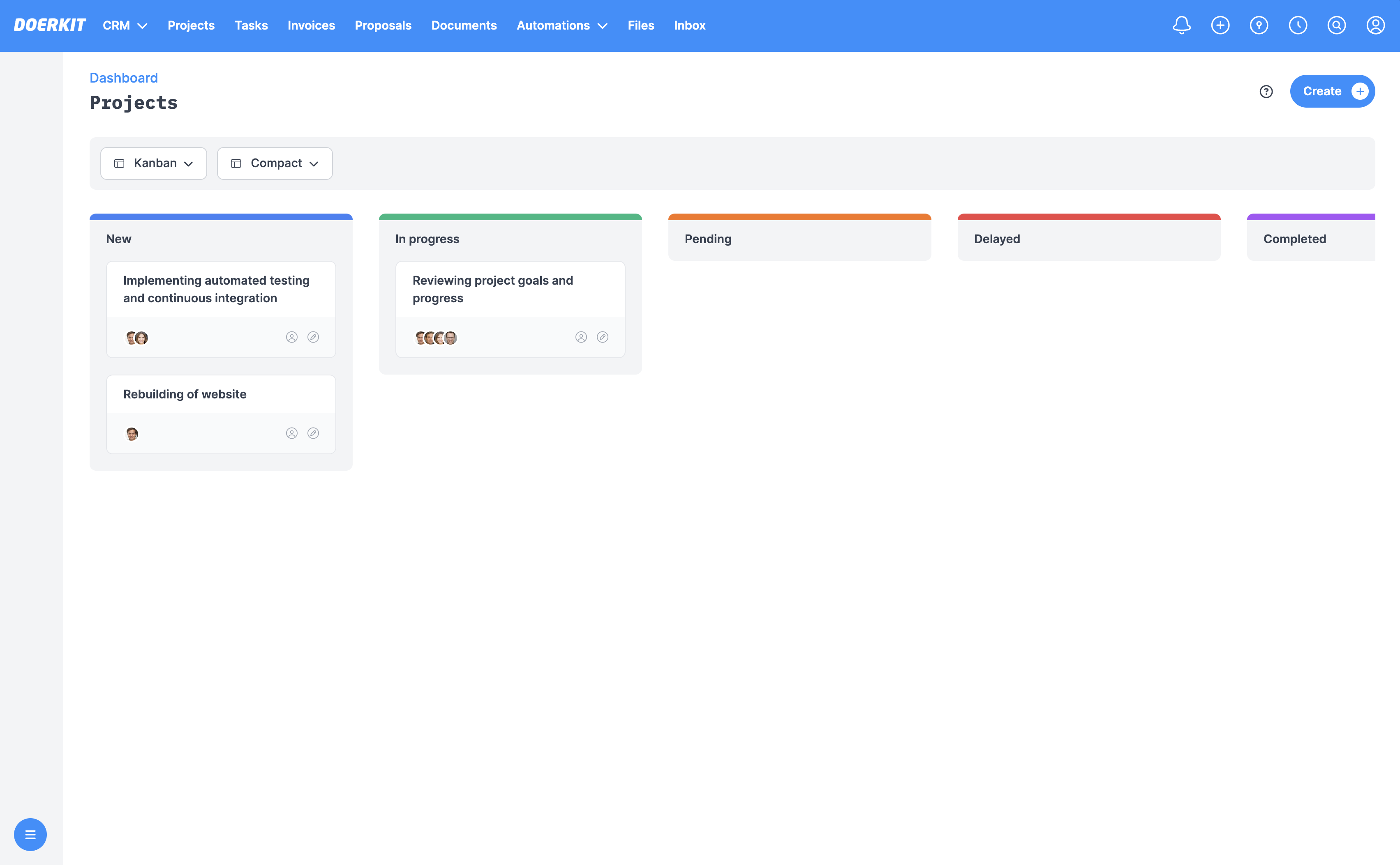 Easily list and filter your projects - organized by default